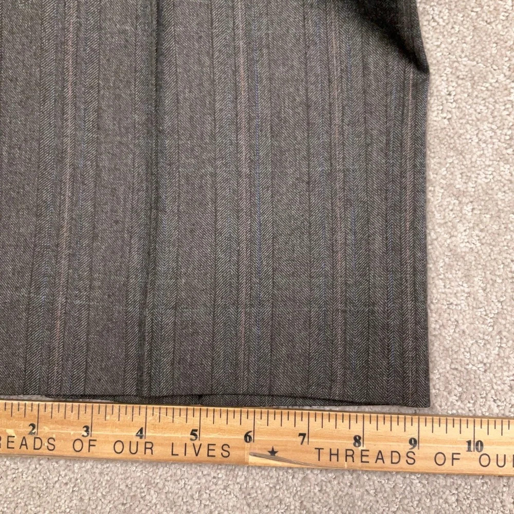 Hart Schaffner Marx Suit Mens 44R Gray Herringbone Pinstripe Heritage Career‎